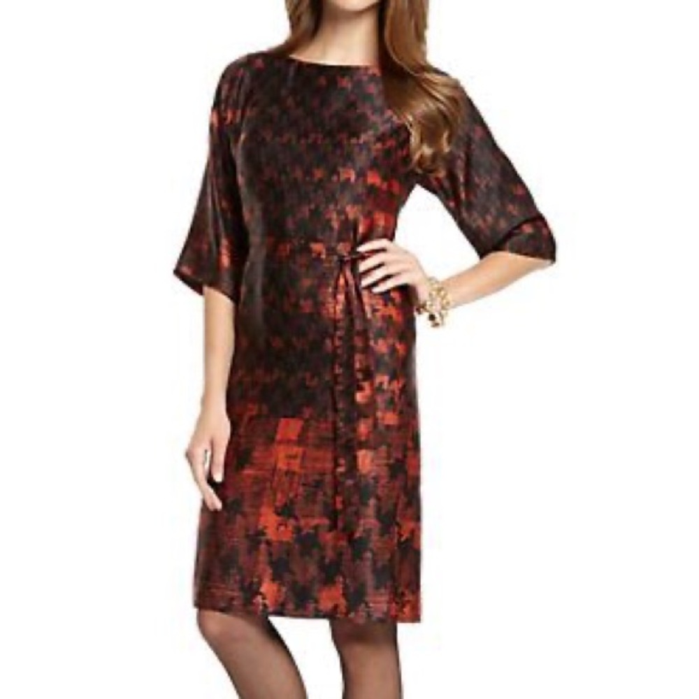 BOSS Hugo Boss houndstooth silk dress - Picture 2 of 8